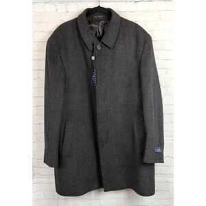 CHAPS gray herringbone wool blend mens coat blazer size 48R NWT ($325 retail)
